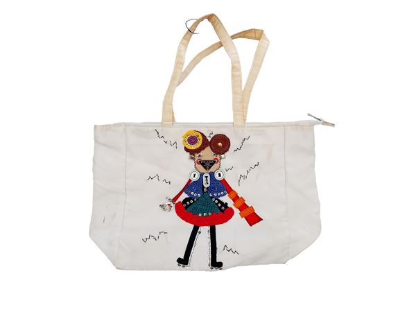 Prada - White nylon shopper