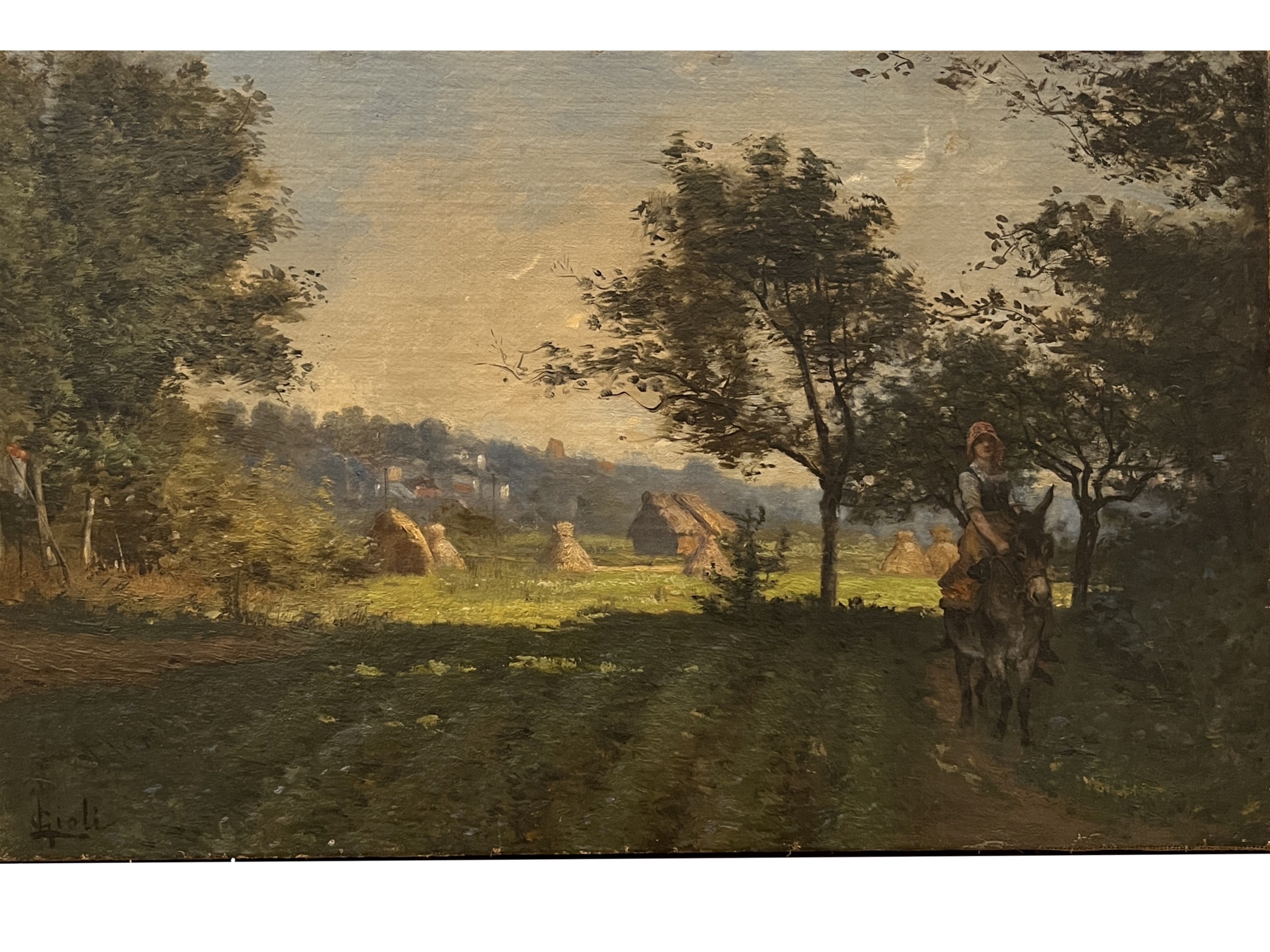 Luigi Gioli - Paesaggio Campestre con Figura