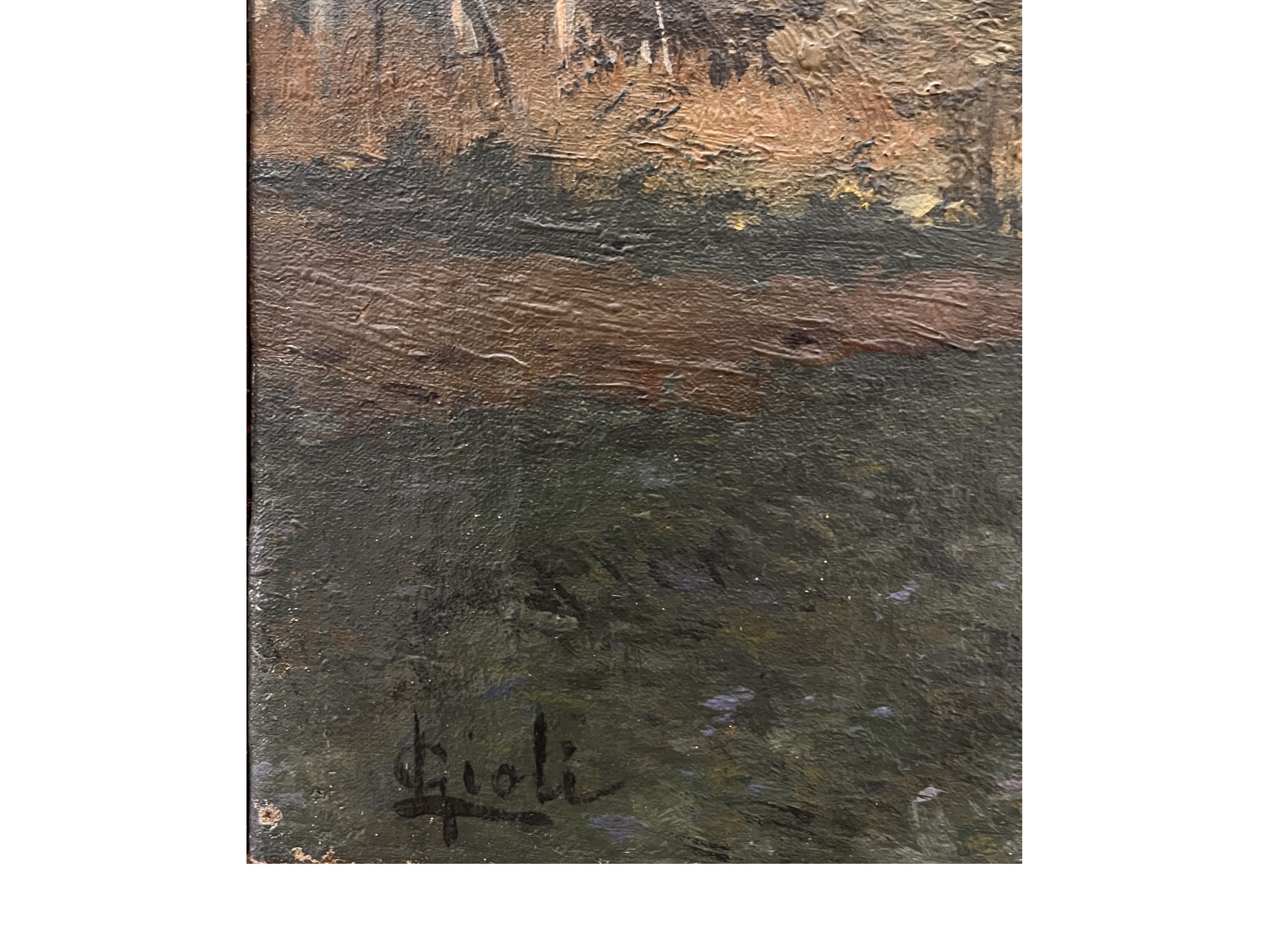 Luigi Gioli - Paesaggio Campestre con Figura