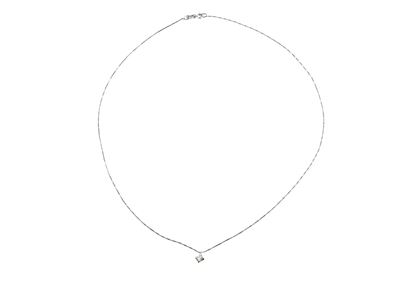 Catenina Punto Luce in Oro Bianco con Diamante