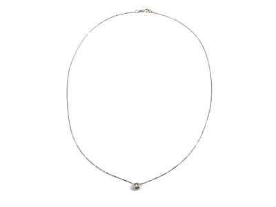 Catenina Punto Luce in Oro Bianco con Diamante