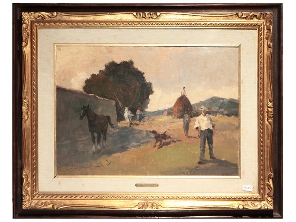Carlo Domenici : Maremma  - Asta Arte Moderna e Contemporanea - Maison Bibelot - Casa d'Aste Firenze - Milano