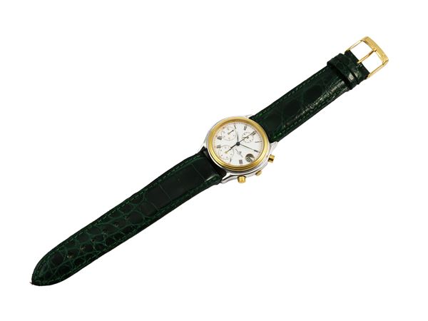 Baume & Mercier Baumatic chronograph watch with in steel and gold case