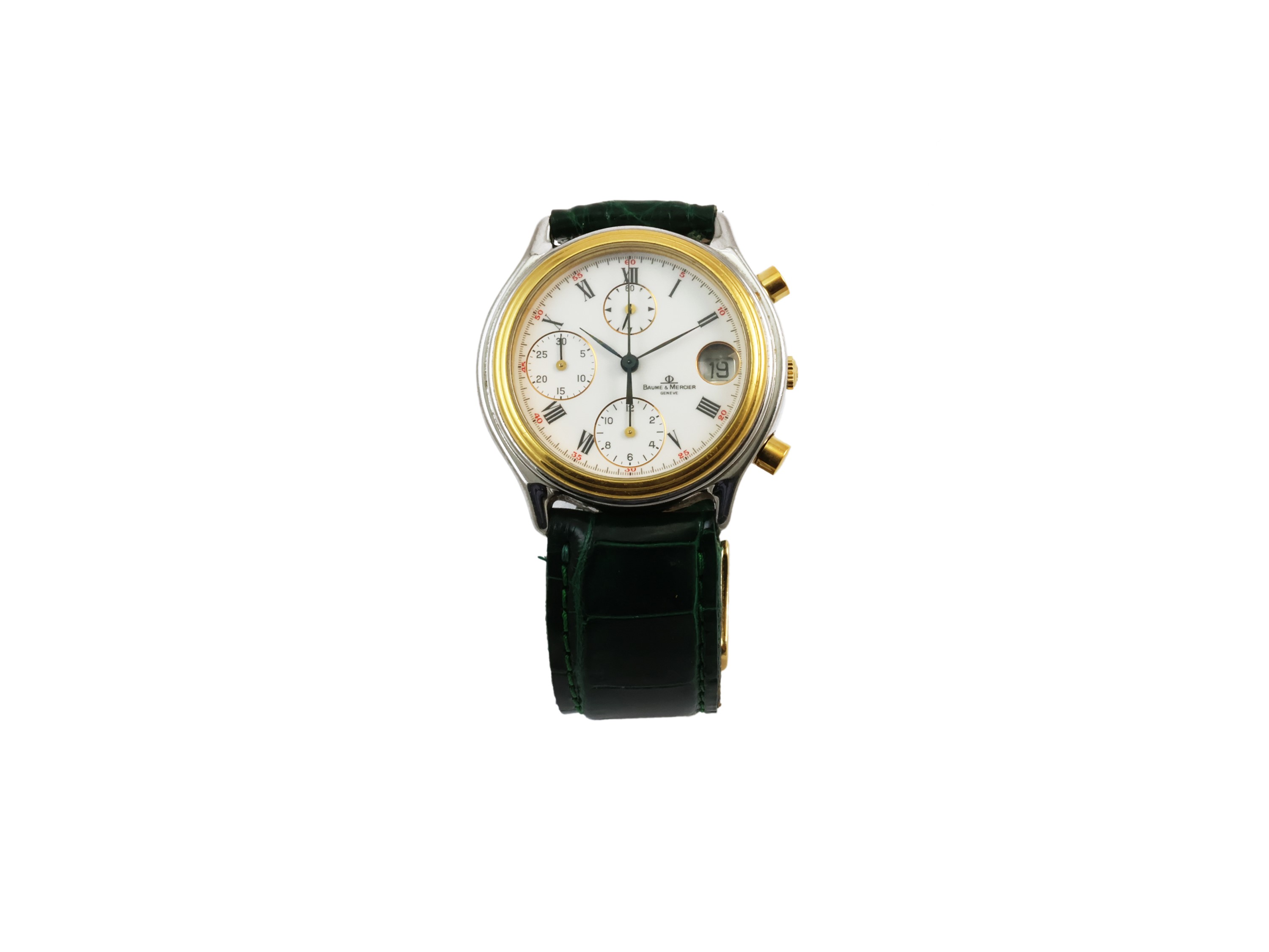 Cronografo da Polso per Uomo Baume & Mercier Baumatic in Acciaio e Oro