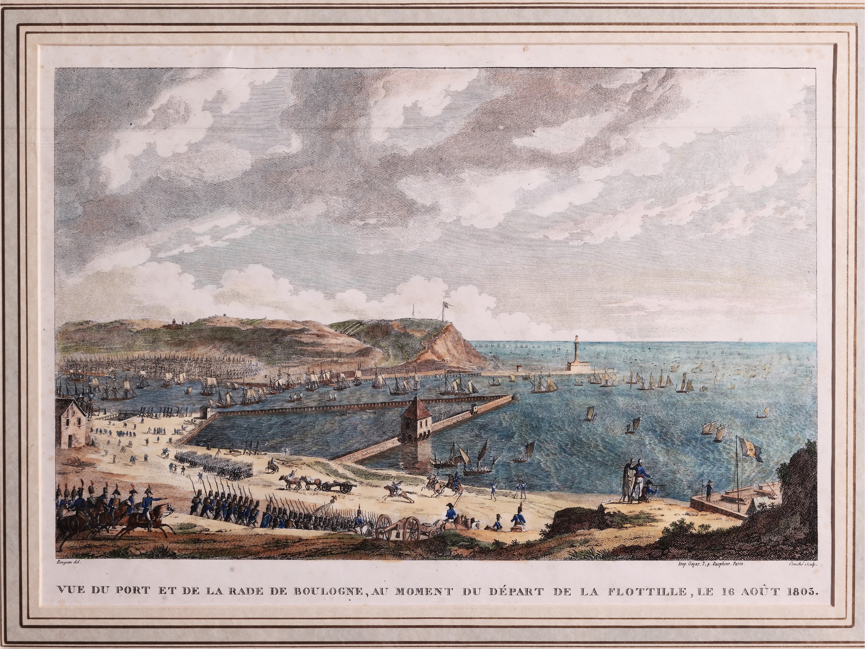 Vue Du Port De Boulogne ... Départ De la Flottille - Embarquement Des Anglais En Hollande