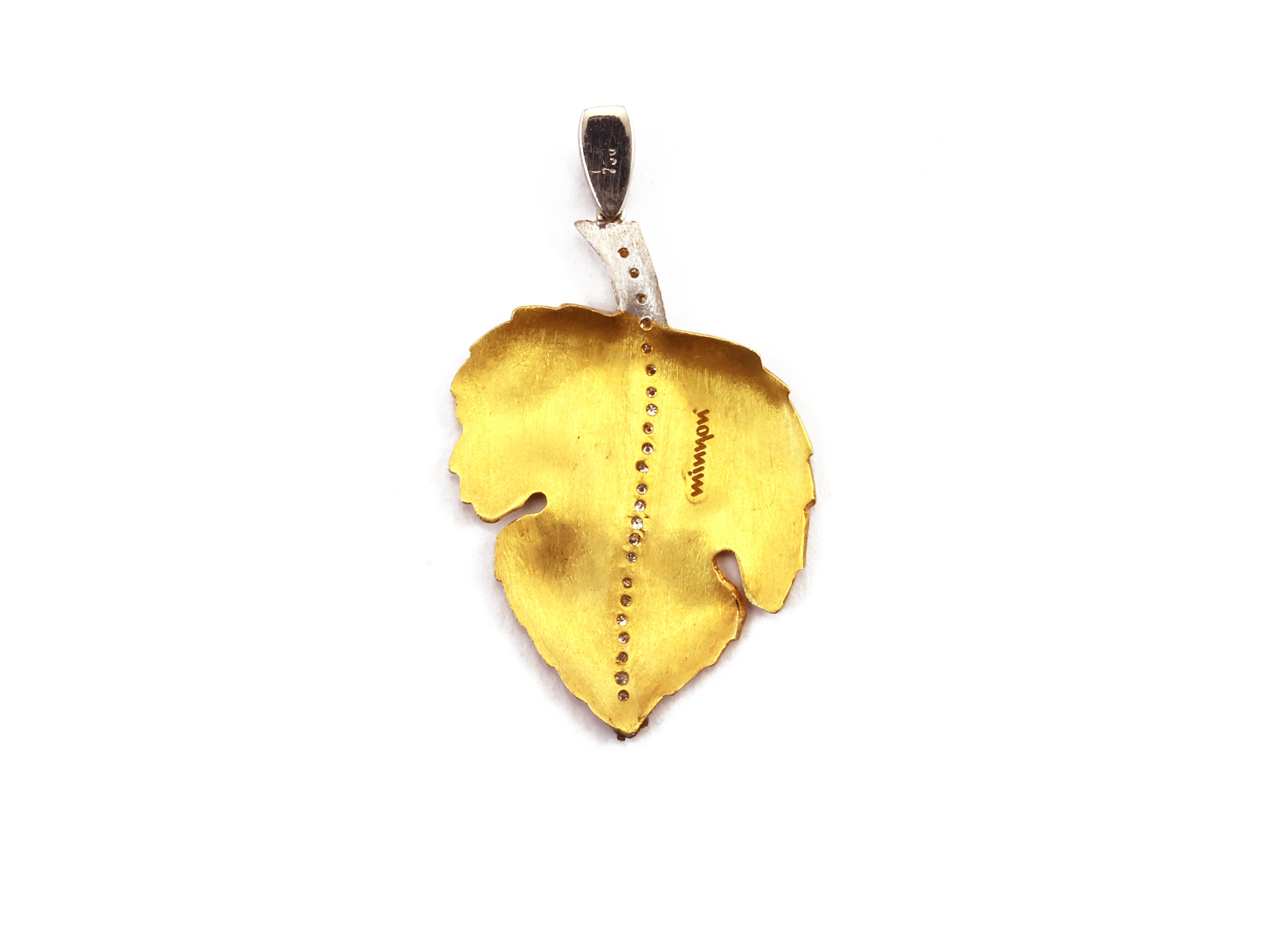 Pendente in Oro Giallo e Bianco con Diamanti