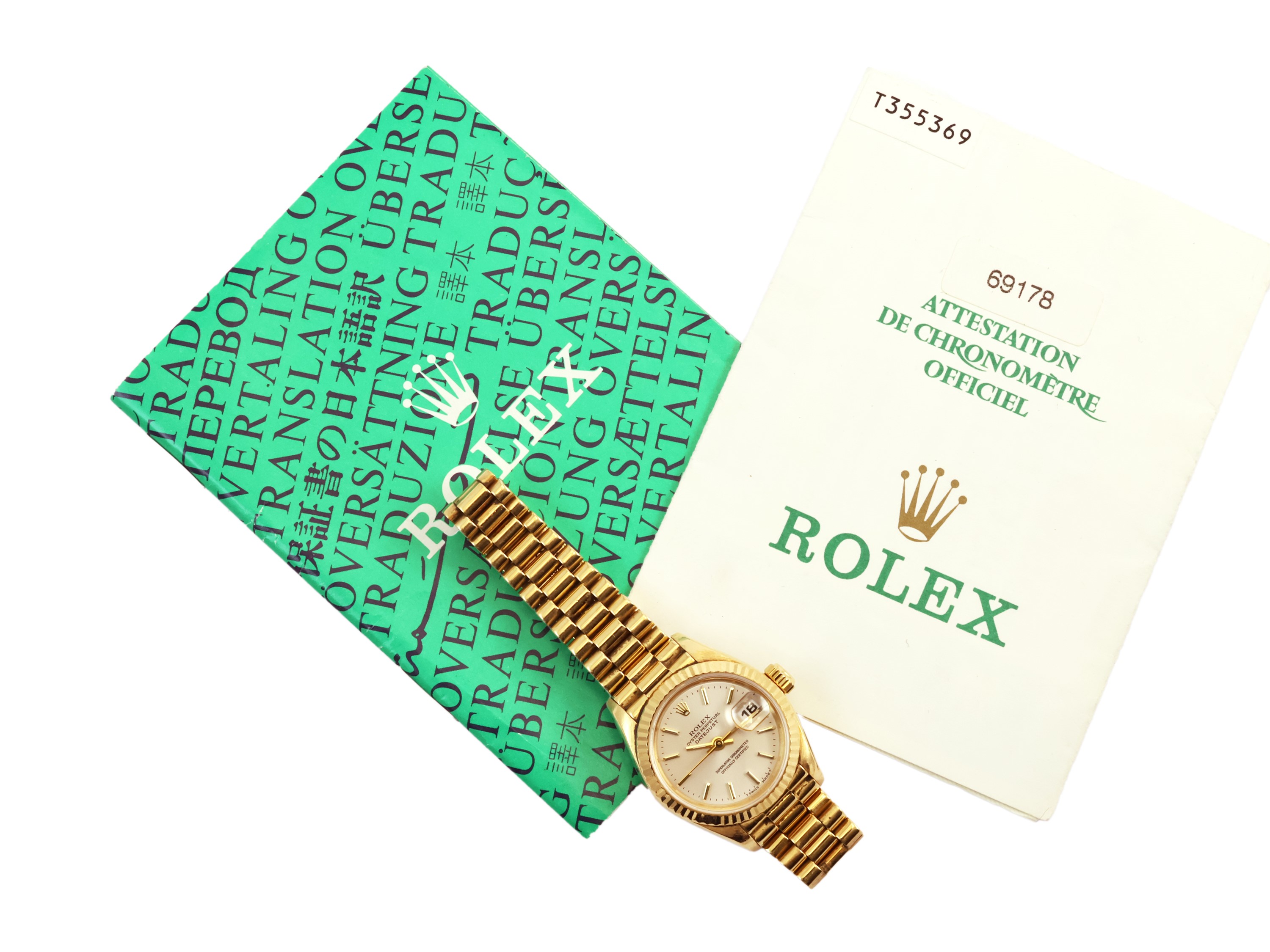 Orologio da Polso per Donna Rolex Datejust Lady in Oro Giallo