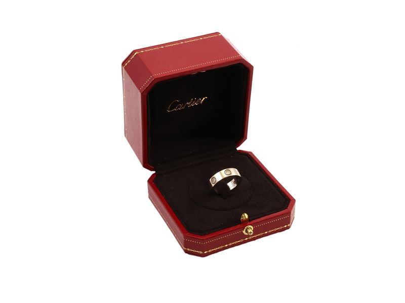 Anello Cartier Love in Oro Bianco con Diamanti