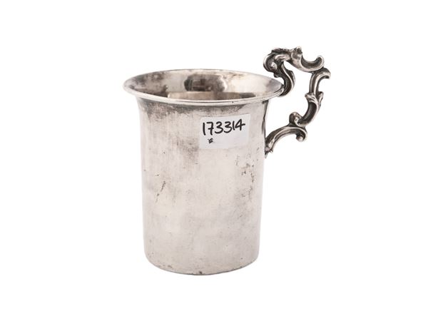 Small collectible glass in 950/1000 silver, kingdom of Sardinia
