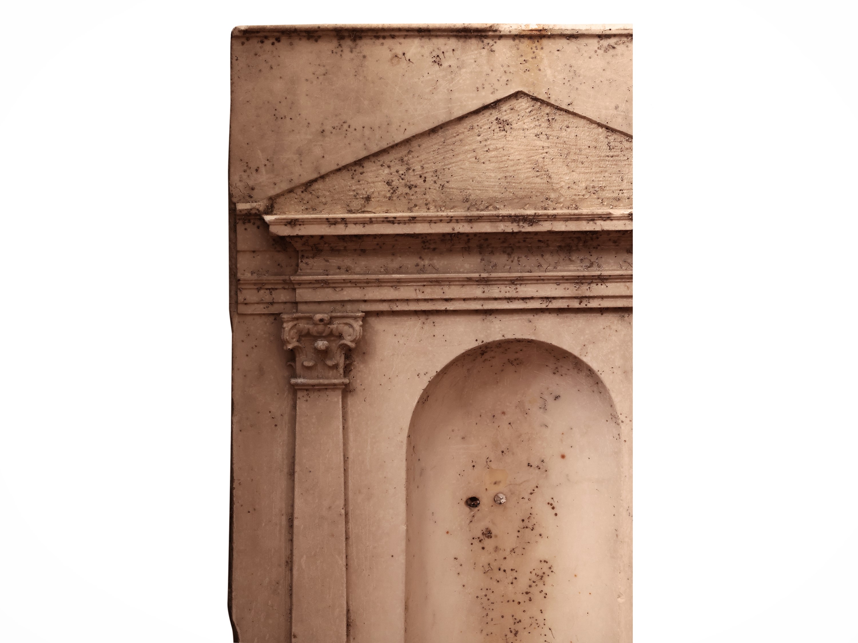 Edicola in marmo per piccola scultura