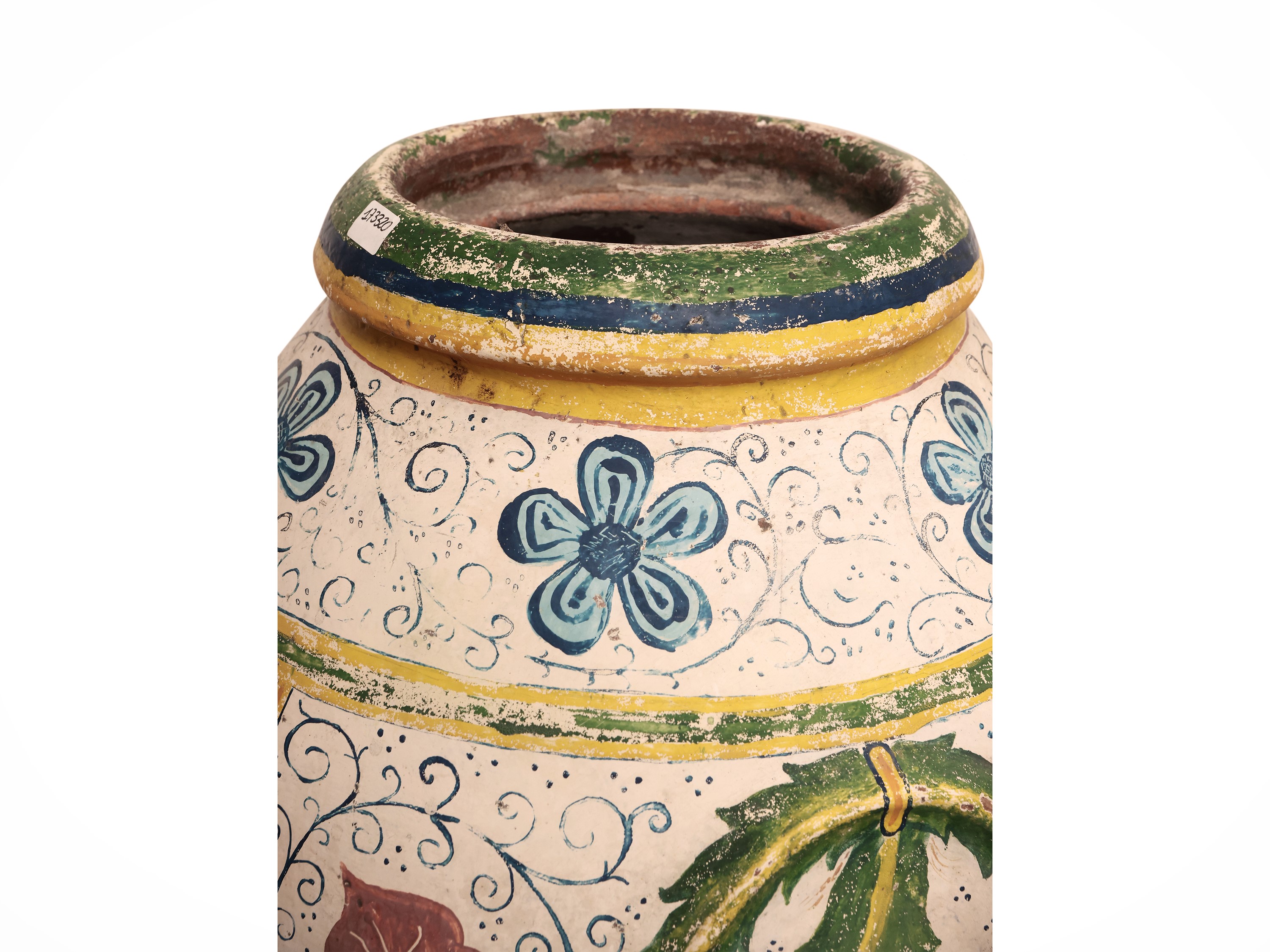 Grande Orcio in Terracotta Dipinto in Policromia