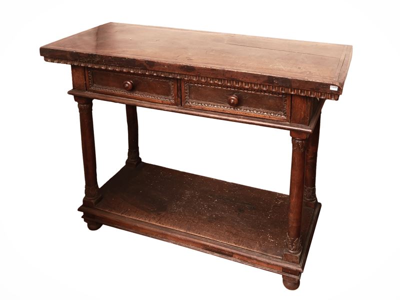 Taavolo console in noce