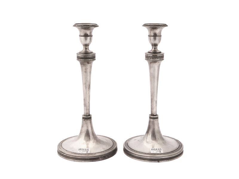 Coppia di Candelieri in Argento