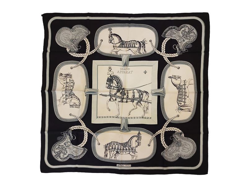 Hermès - Foulard in seta 'Grand Apparat' di Hacques Eudel