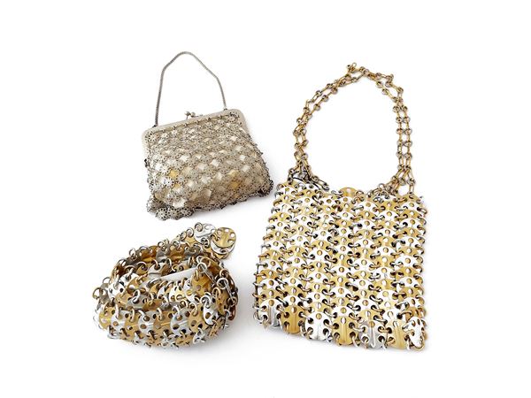 Paco Rabanne style metal handbag