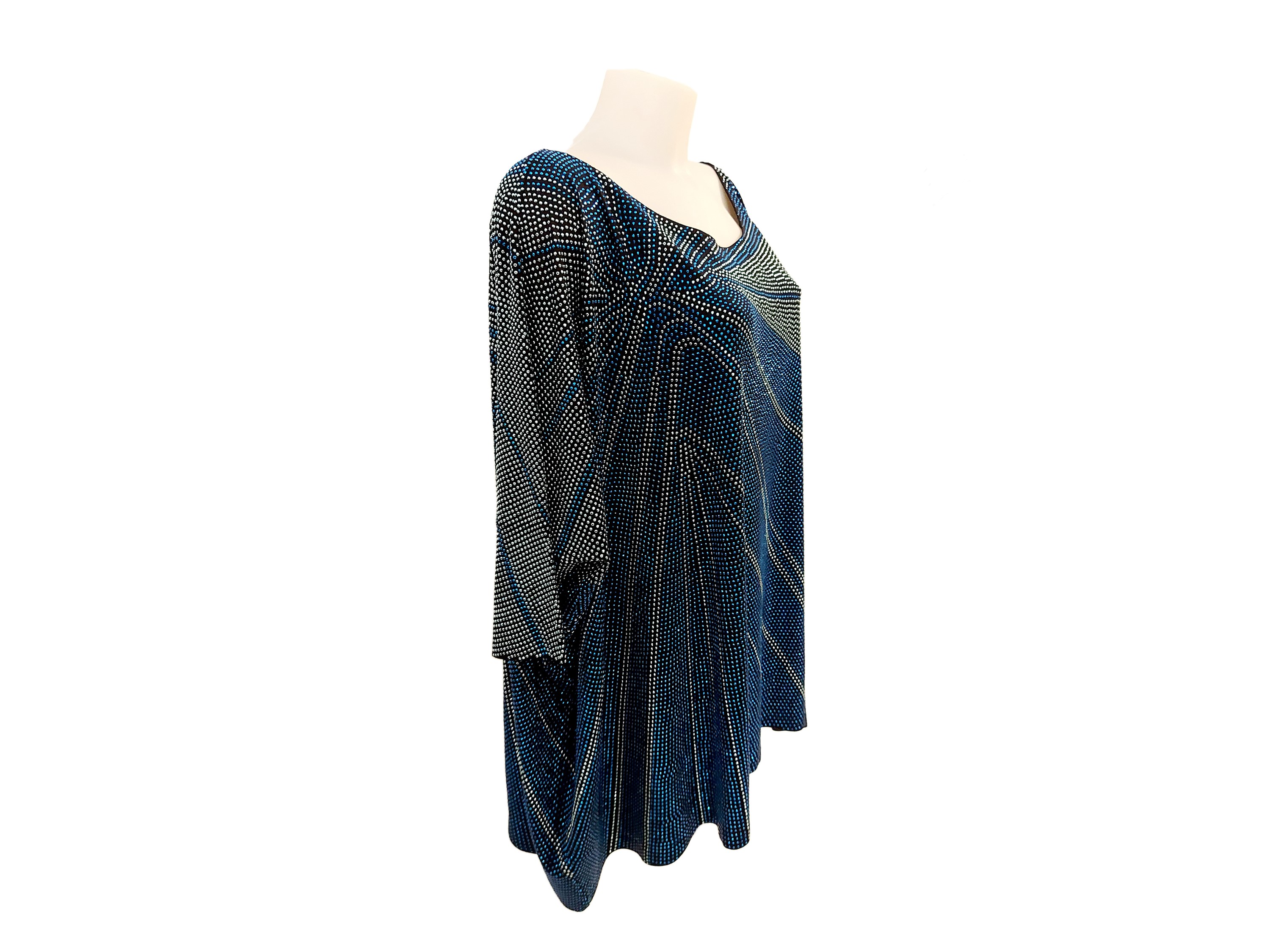 Versace - Maglia in Viscosa nei Toni del Blu