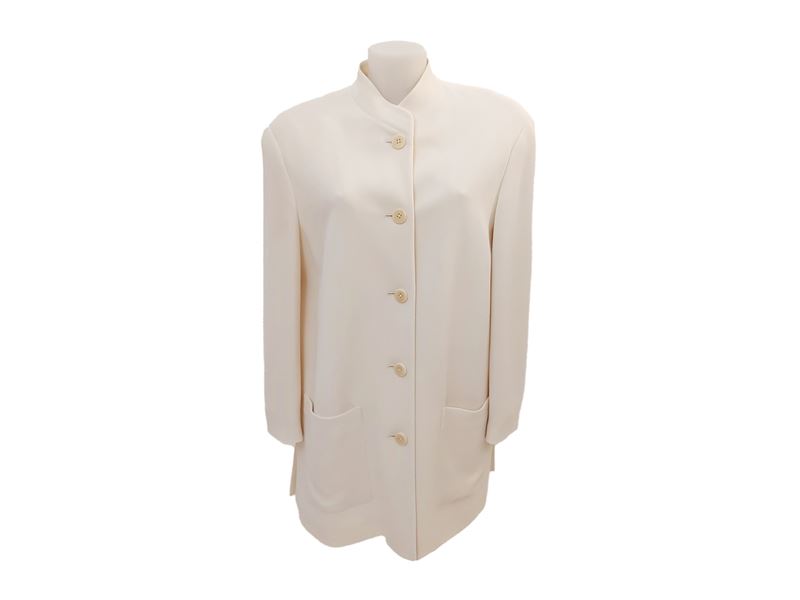 DKNY - Giacca in seta color avorio