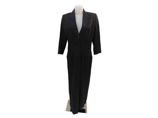 Dries van Noten - Spolverino in seta e cotone nero