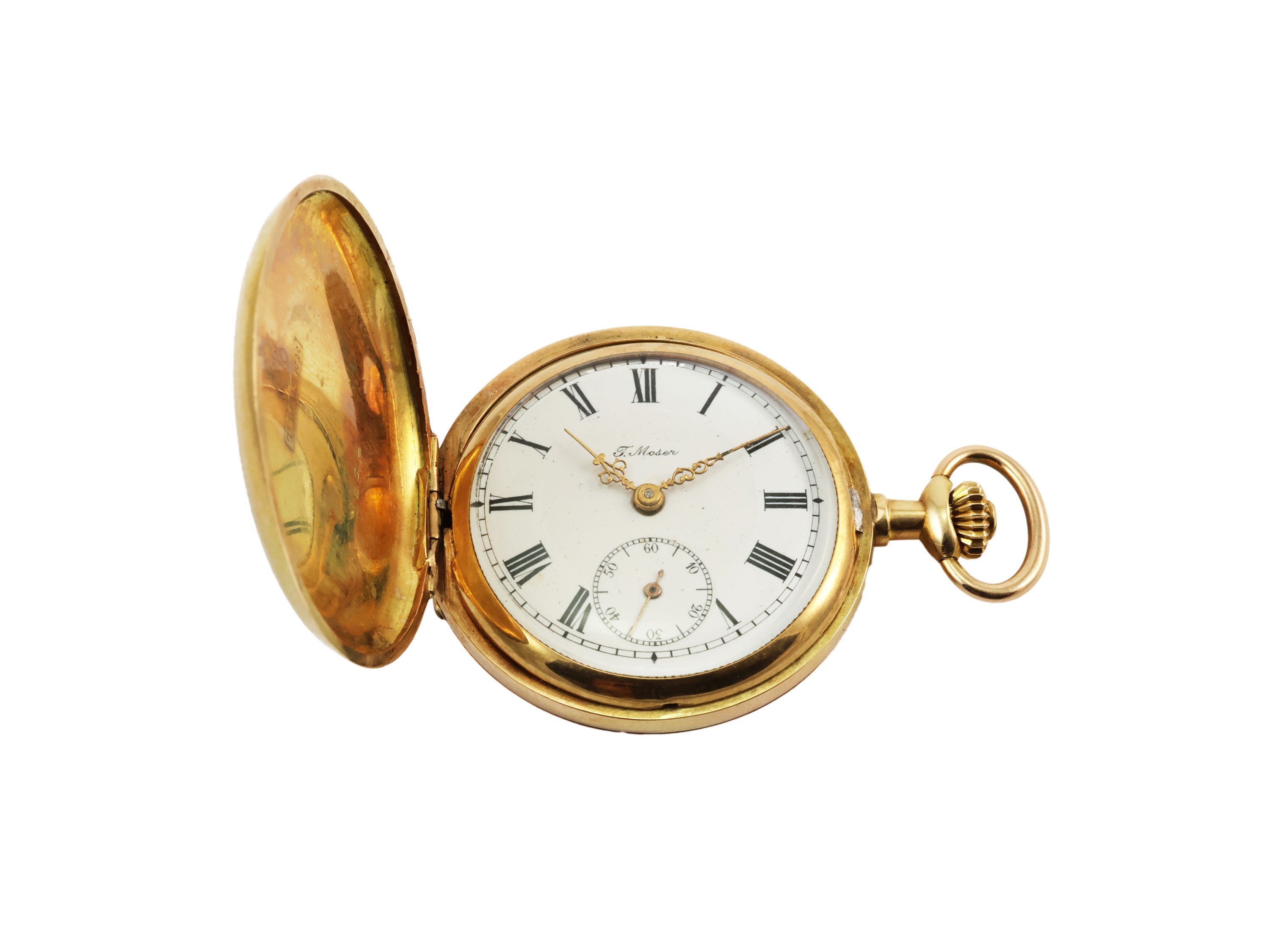 Orologio da Tasca T. Moser in Oro Rosa 585/°°° con Smalti Policromi