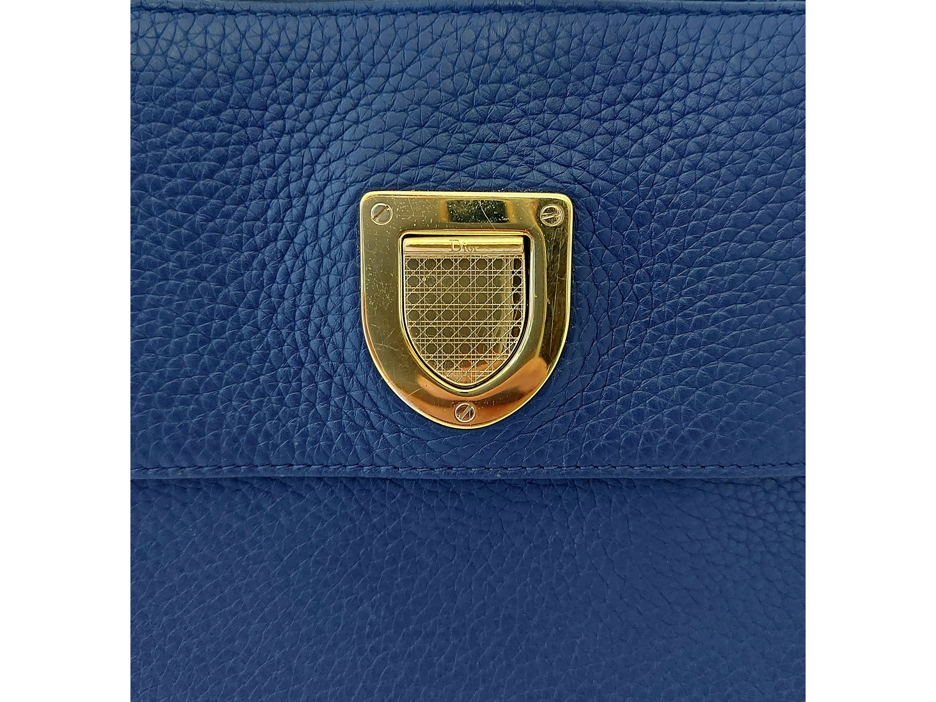 Christian Dior - Borsa Diorever in pelle blu navy