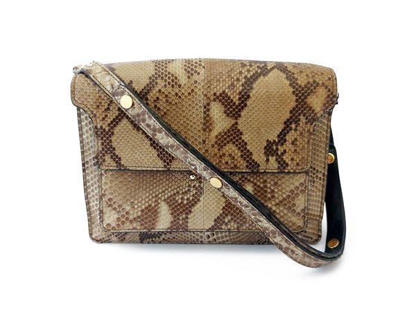 Marni - Natural python shoulder bag