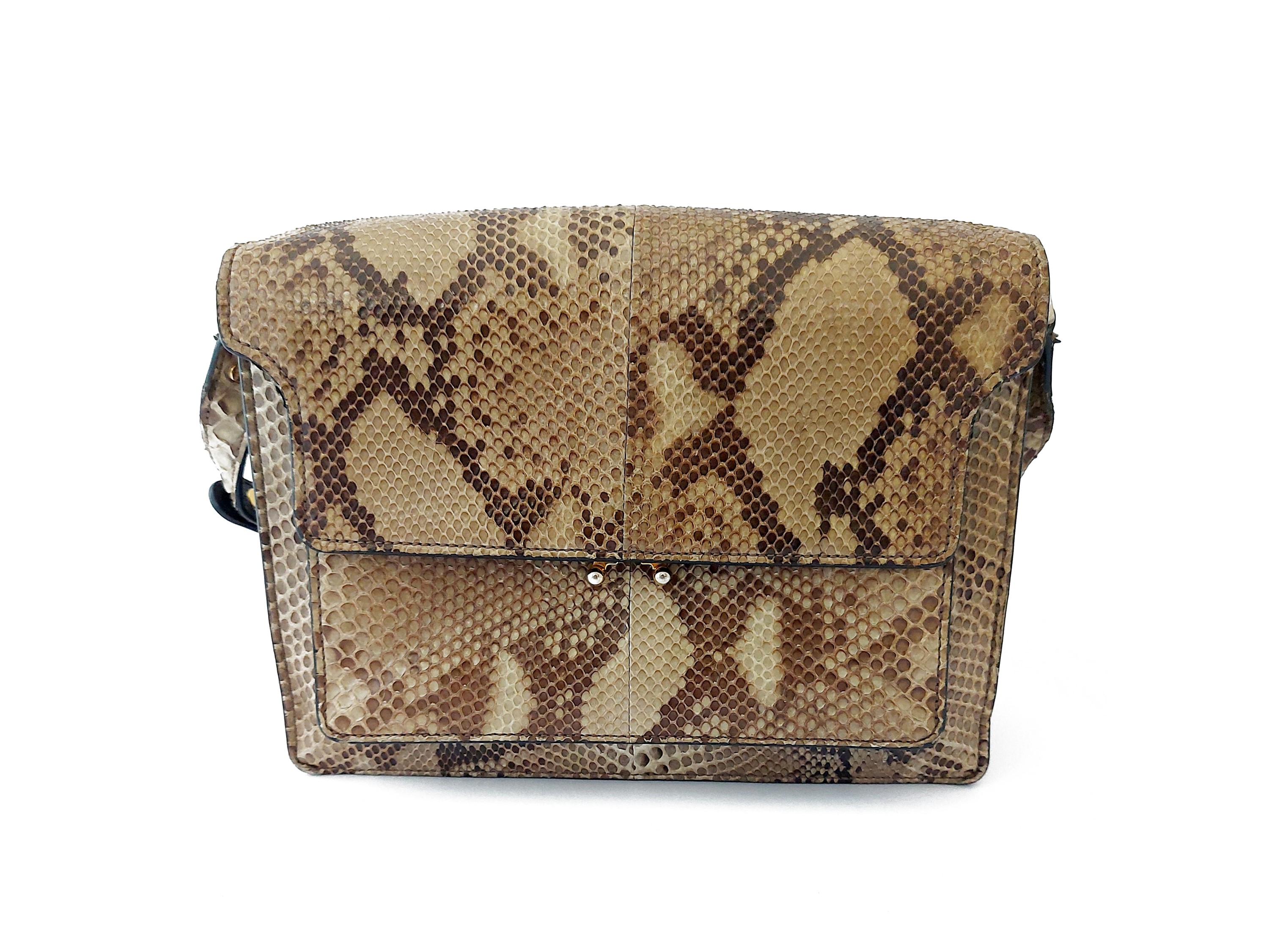 Marni - Borsa a Tracolla in Pitone Naturale