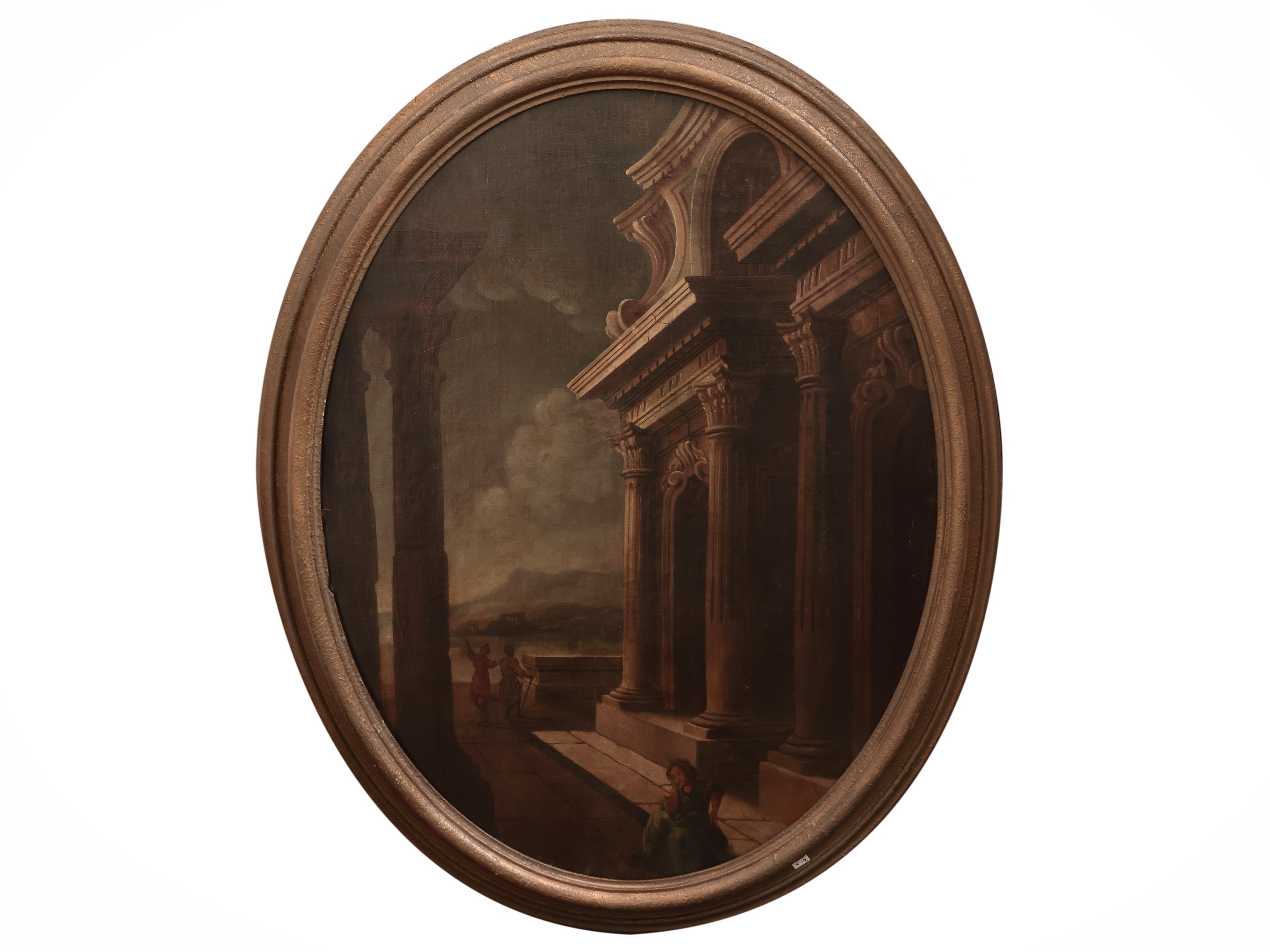 Capricci architettonici con personaggi