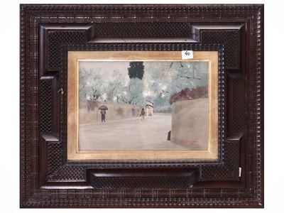 Scorcio di Strada con Passanti 1926