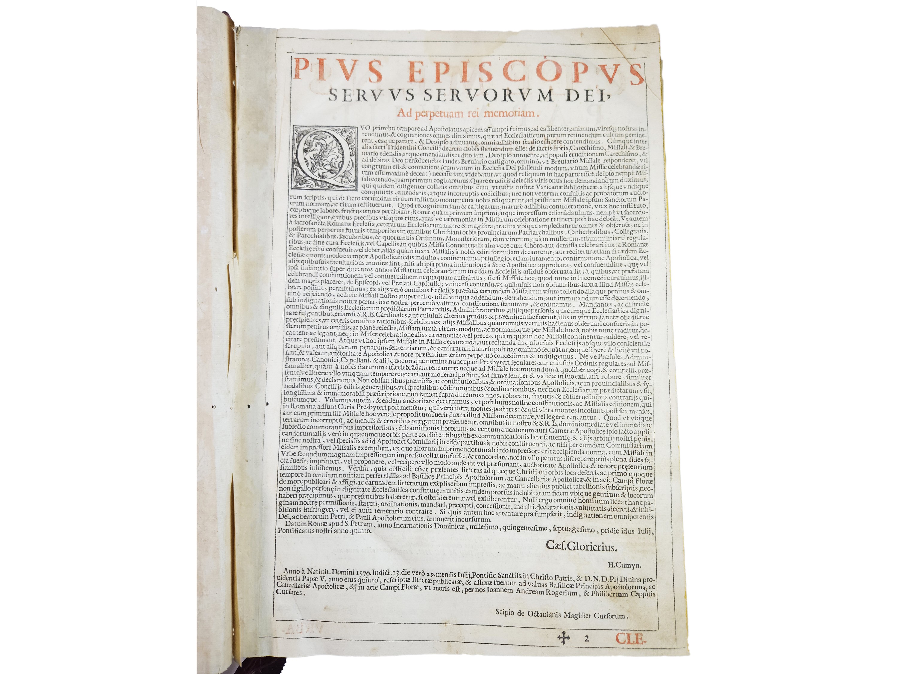 Missale Romanum Ex Decreto Sacrosancti Concilii Tridentini Restitutum