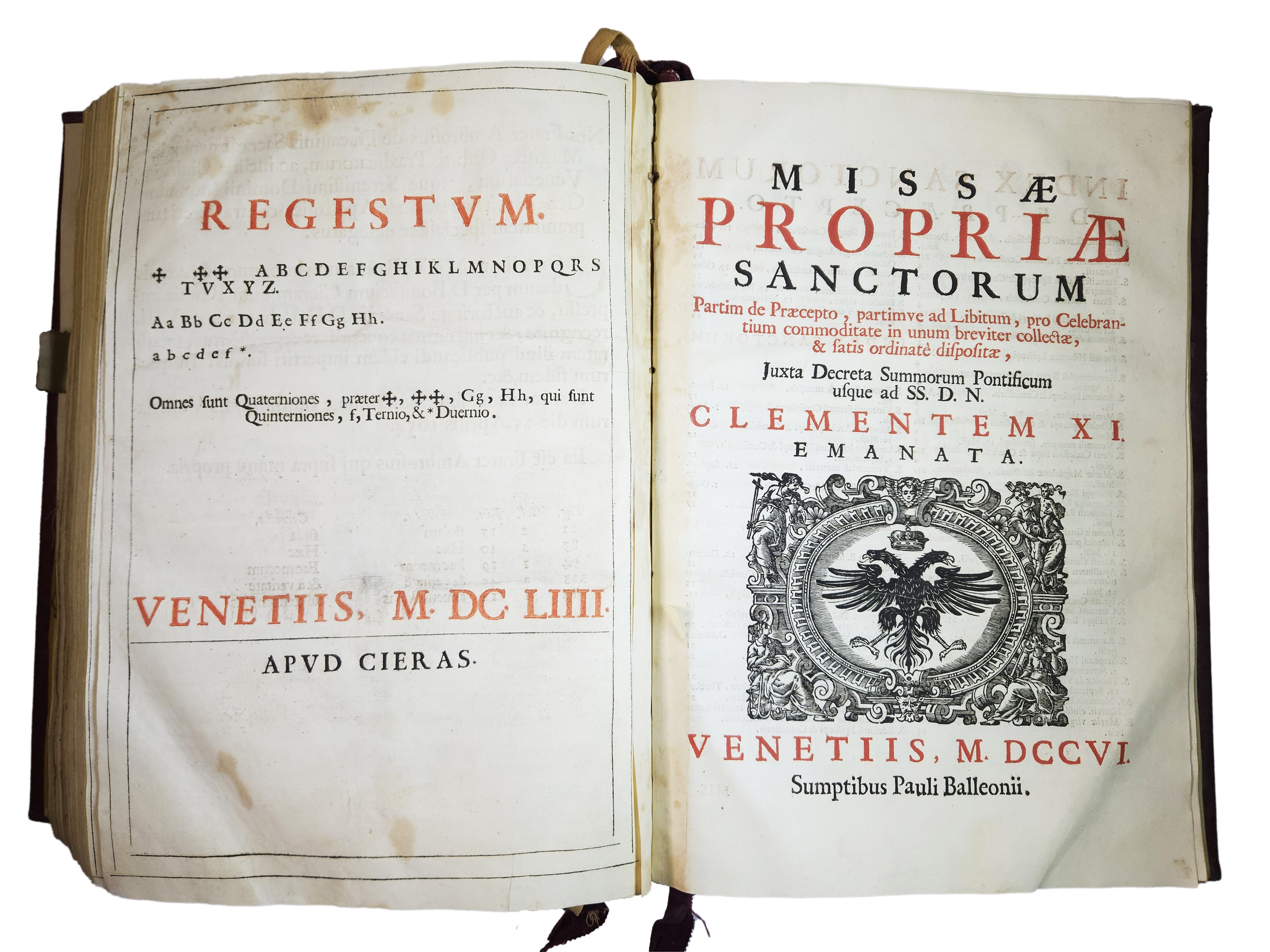 Missale Romanum Ex Decreto Sacrosancti Concilii Tridentini Restitutum