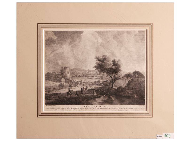 Jean Moyreau - Les Baigneurs 1737 (da Philips Wouwerman)