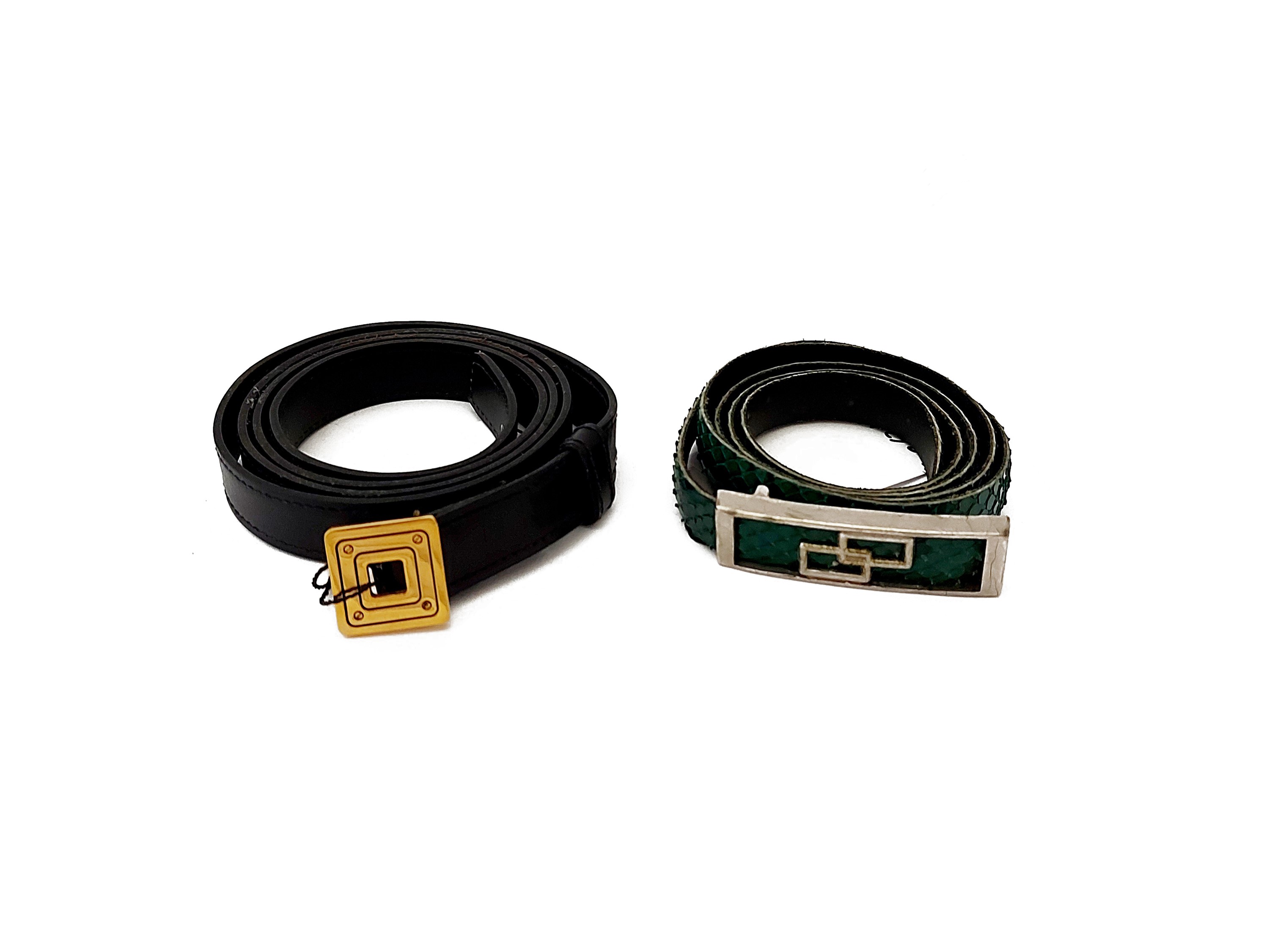Gucci - Cintura in Tessuto e Pelle Bianca