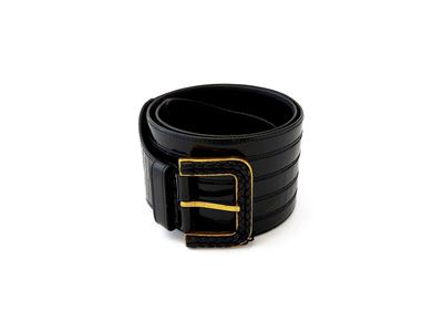 Valentino Garavani - Cintura Alta in Pelle Lucida Nera