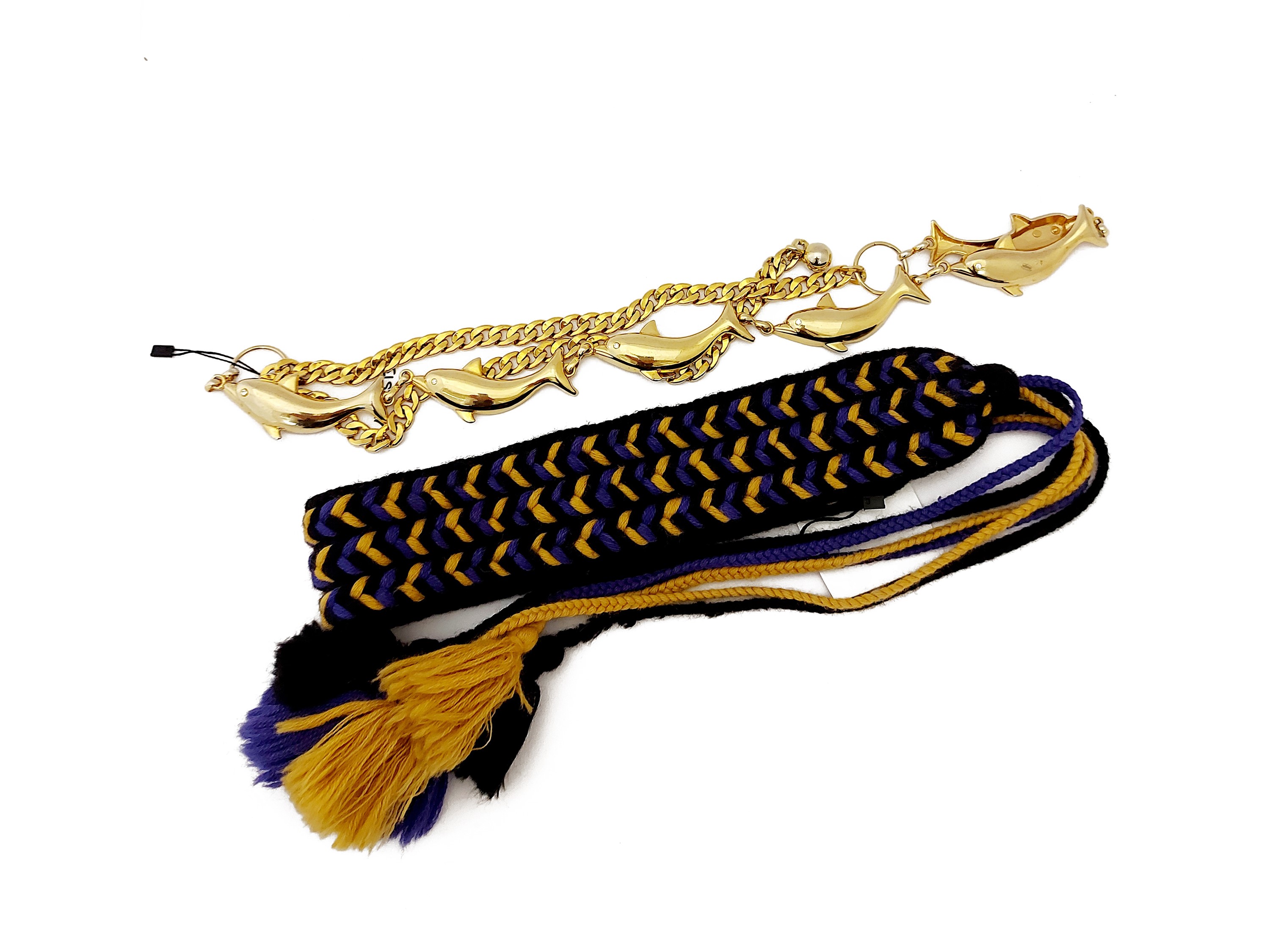 Salvatore Ferragamo - Cintura in Pelle Intrecciata Blu