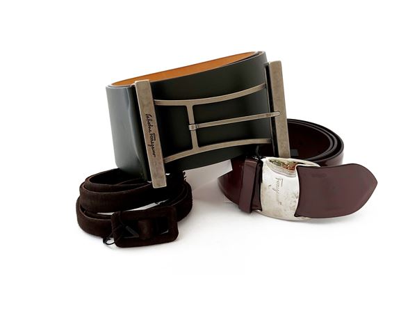 Salvatore Ferragamo - Two leather belts