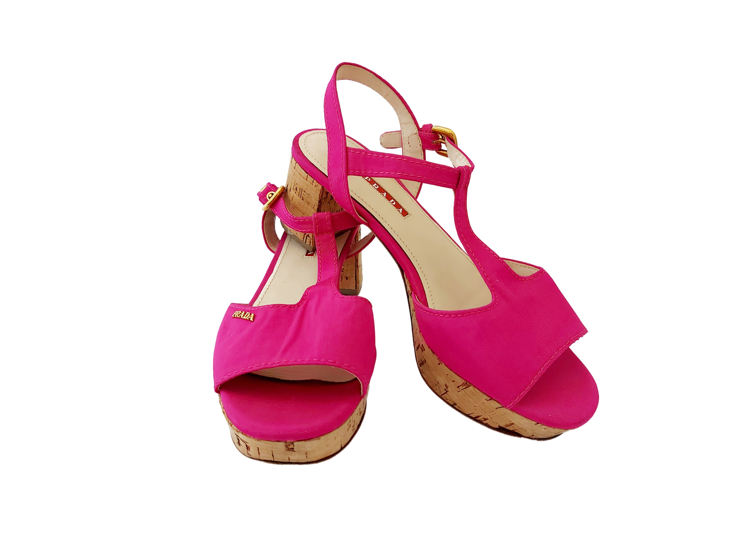Prada - Sandali in Tressuto Fucsia