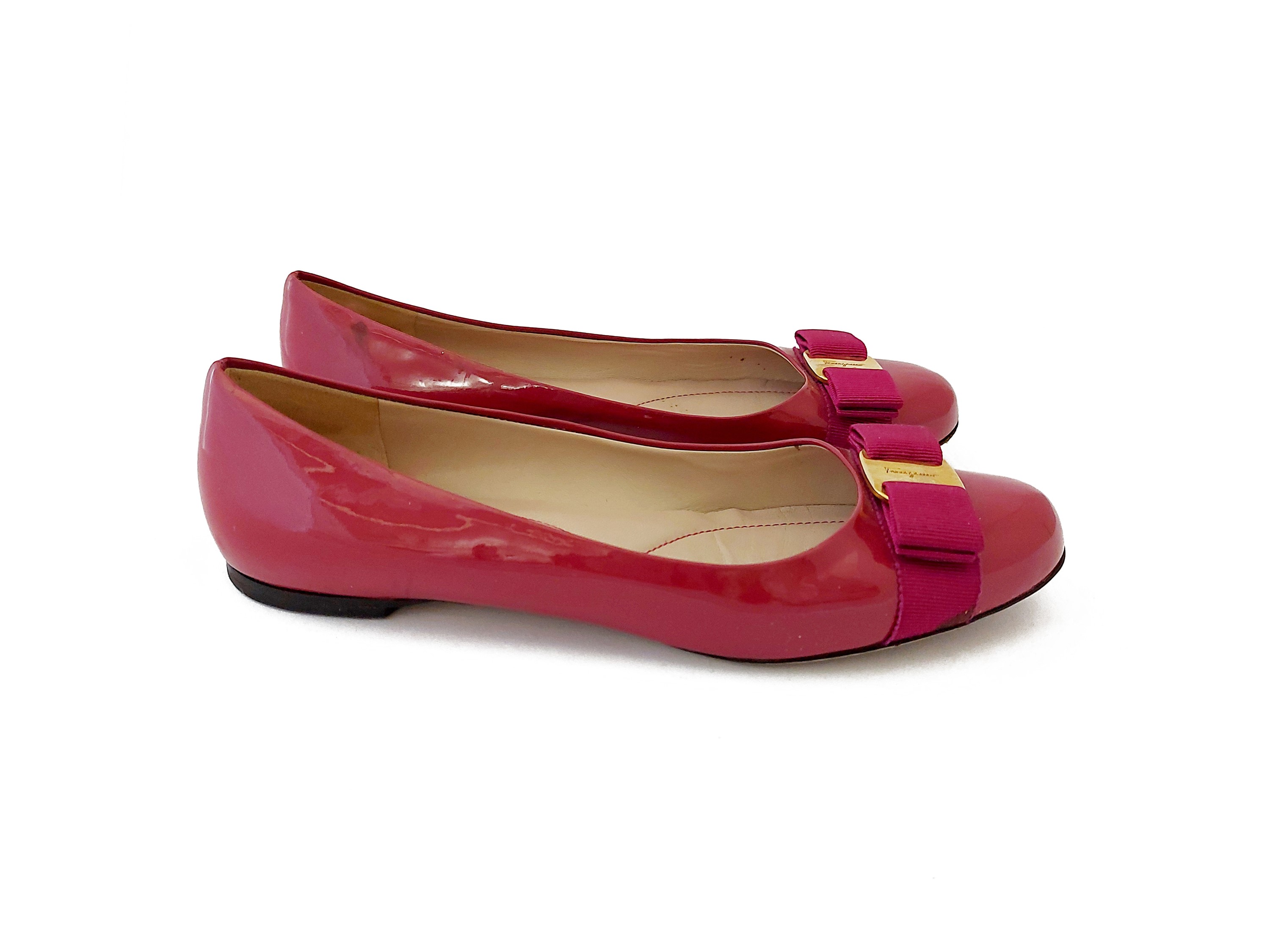 Salvatore Ferragamo - Ballerine in Vernice Color Ciclamino