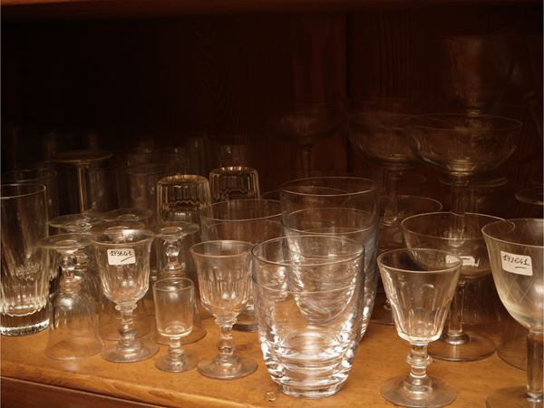Miscellanea of glass and crystal glasses