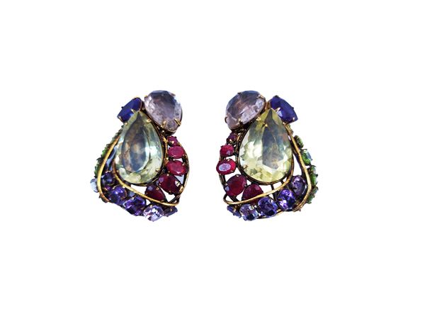 C&D Jewerly - Orecchini a clip realizzati a forma di goccia