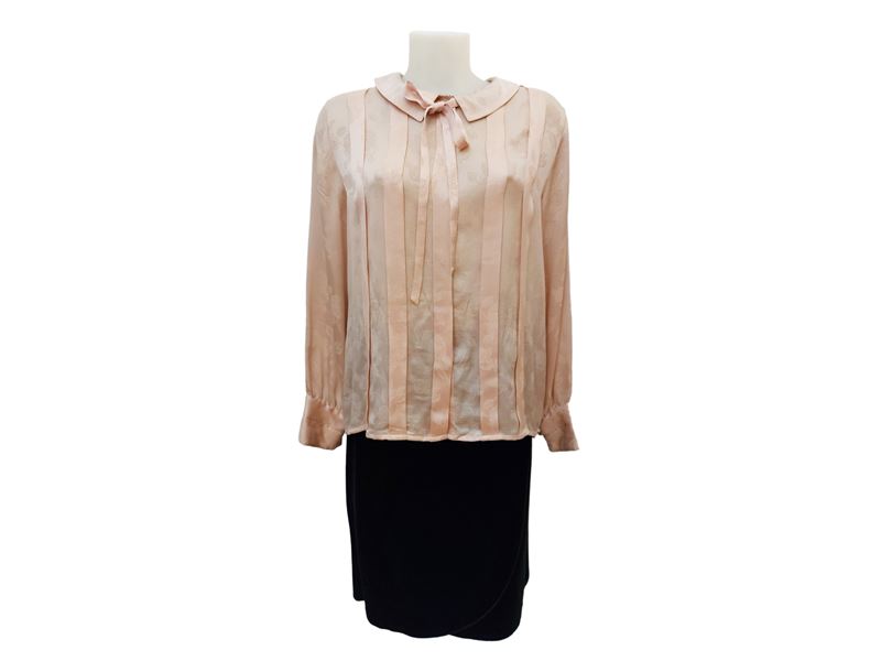 Chanel - Camicia in Seta Color Cipria