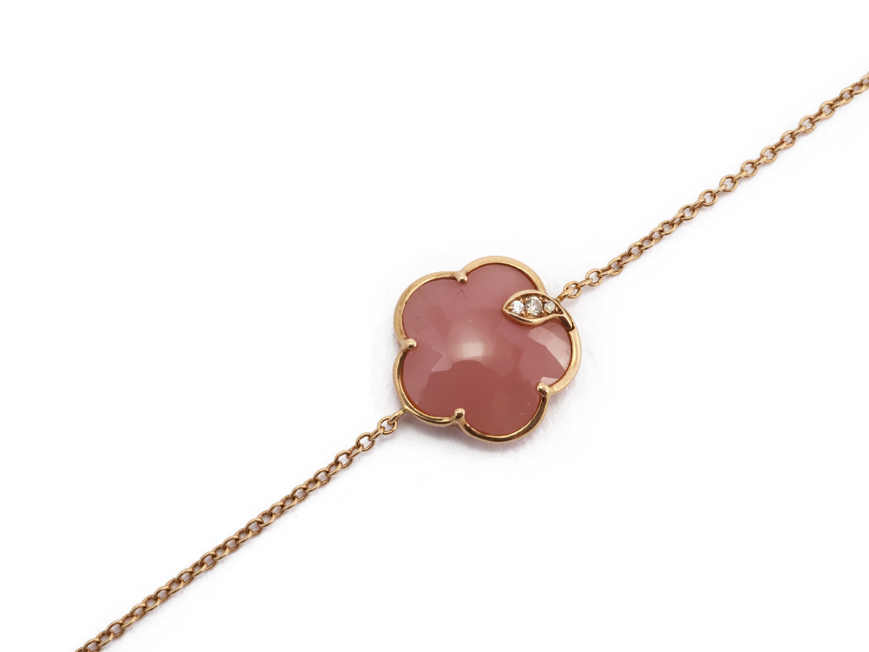 Bracciale Pasquale Bruni Petit Joli in Oro Rosa con Calcedonio Rosa e Diamanti
