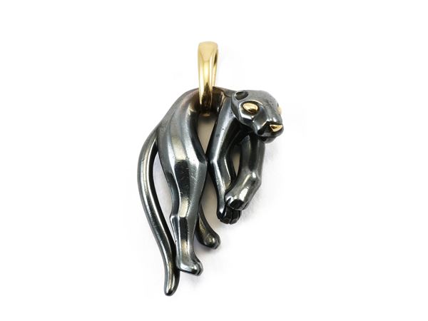Cartier Panthère pendant in yellow gold and silver