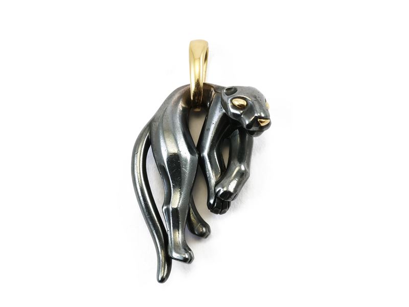 Pendente Cartier Panthère in Oro Giallo e Argento