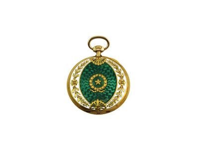 Orologio da Taschino Udall & Ballon in Oro Giallo con Smalti Policromi