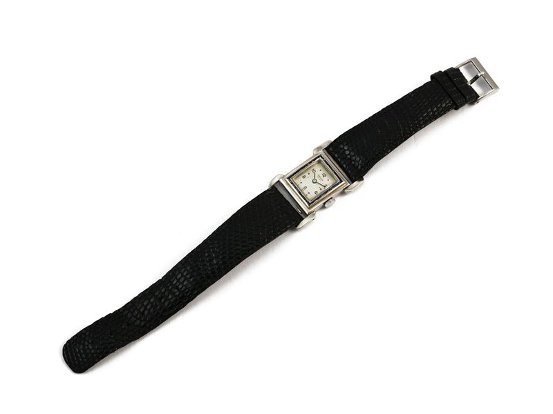 Orologio Decò da Polso per Uomo Osvaldo Pisa Milano in Platino con Zaffiri Sintetici