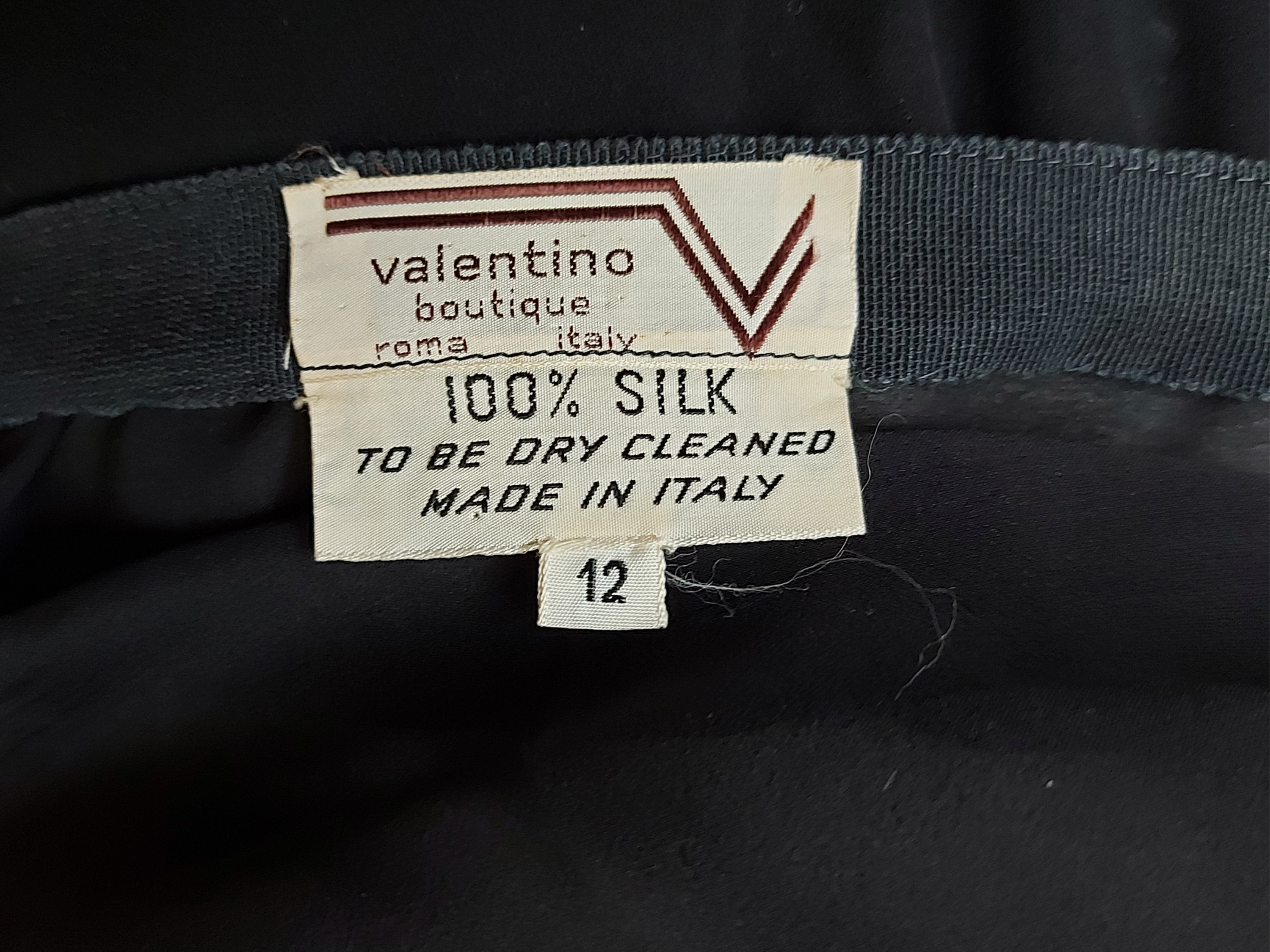 Valentino - Gonna lunga da sera in seta nera plissé