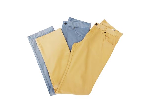 Salvatore Ferragamo - Two men's cotton velvet trousers