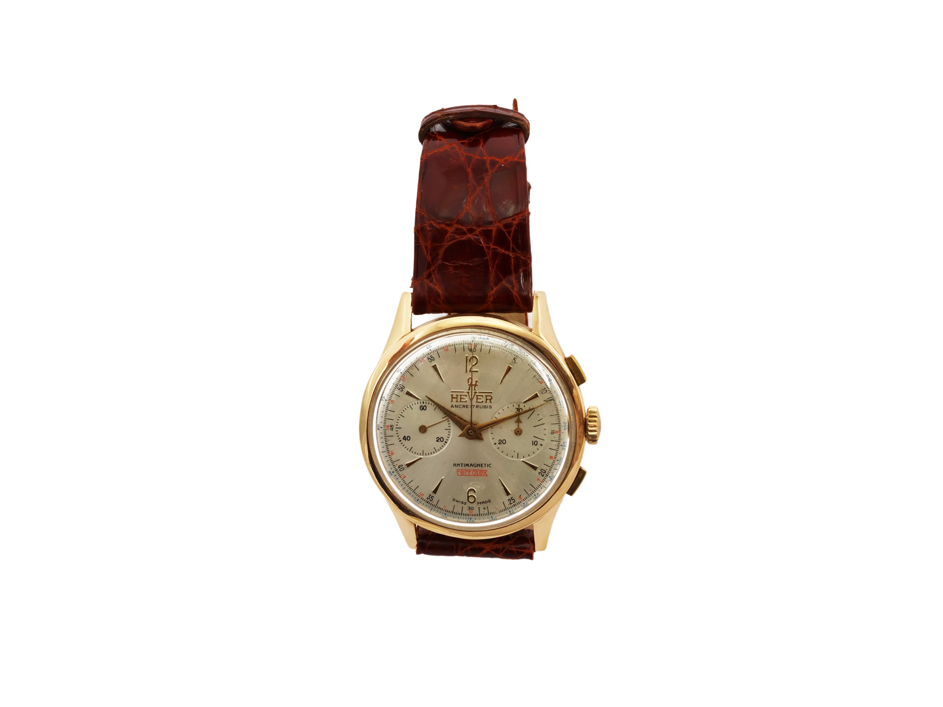 Orologio Cronografo da Polso per Uomo Hever Bicmpax in Oro Giallo