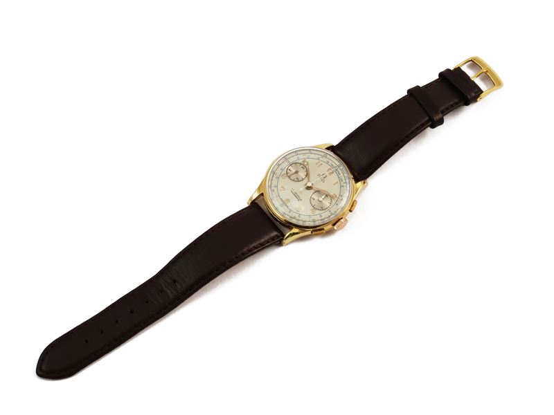 Orologio Cronografo da Polso per Uomo Titus Bicompax in Oro Giallo