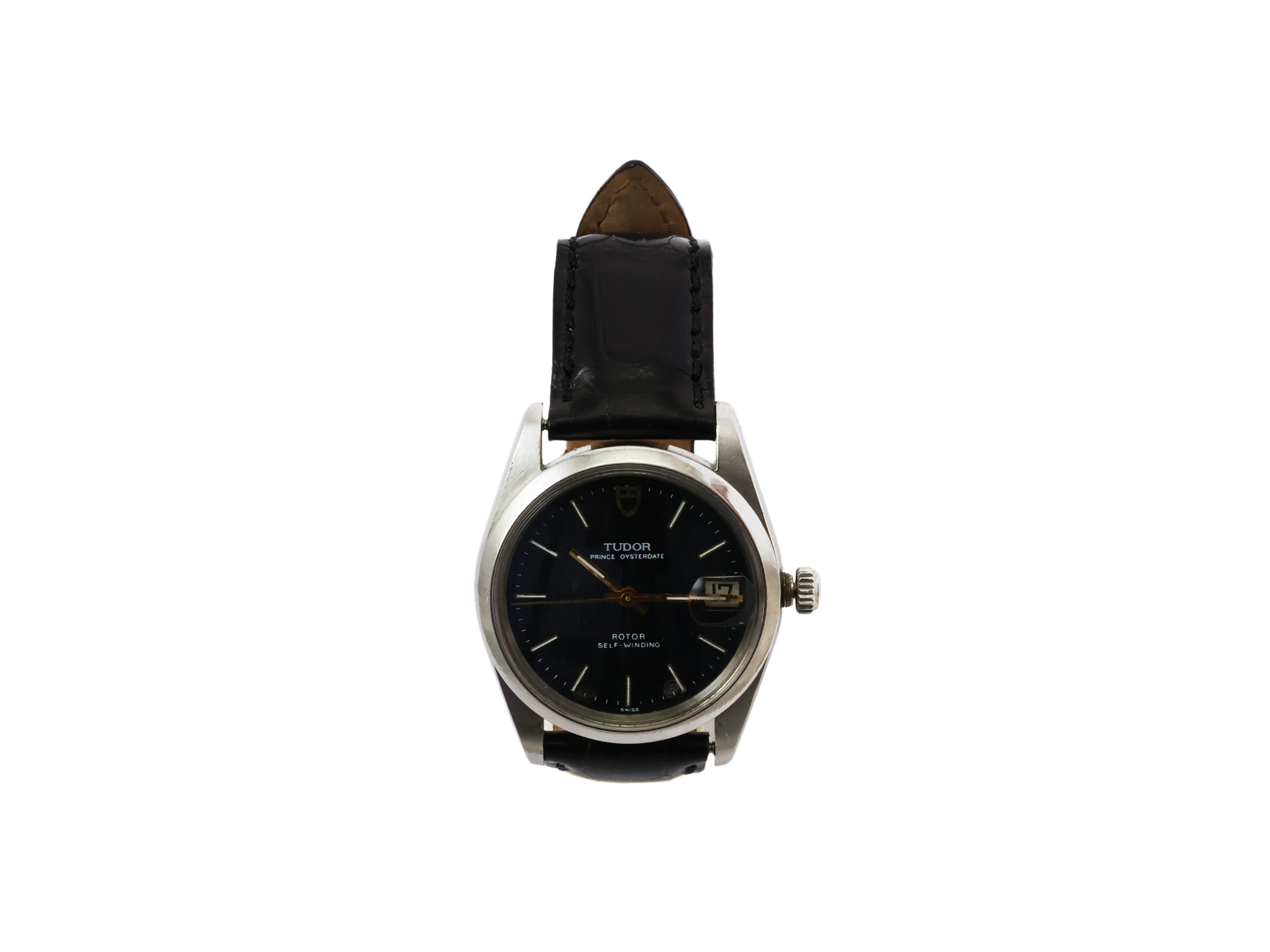 Orologio Tudor Oyster Prince Date in Acciaio con Cinturino Pelle